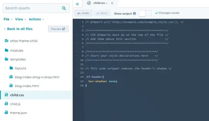 Adding Code Snippets to Your Pages Design Manager